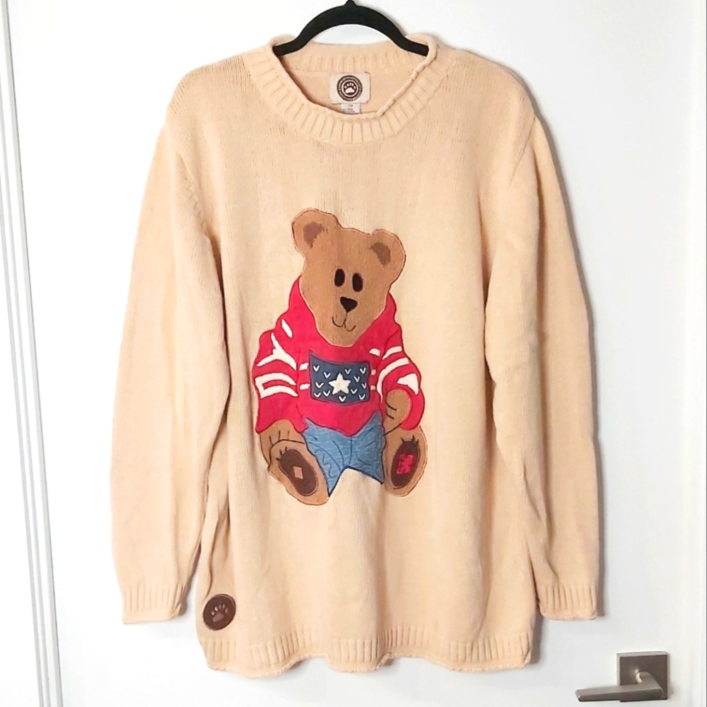 Cozy Vintage Teddy Bear Sweater Size 2XL